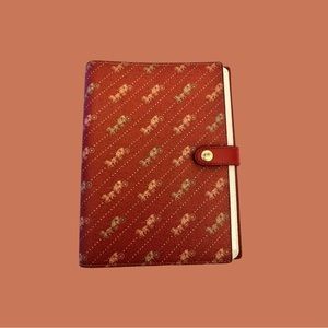 COACH HORSE AND CARRIAGE RED LEATHER JOURNAL